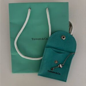 Tiffany & Co. Heart Key Necklace with Pink Sapphire